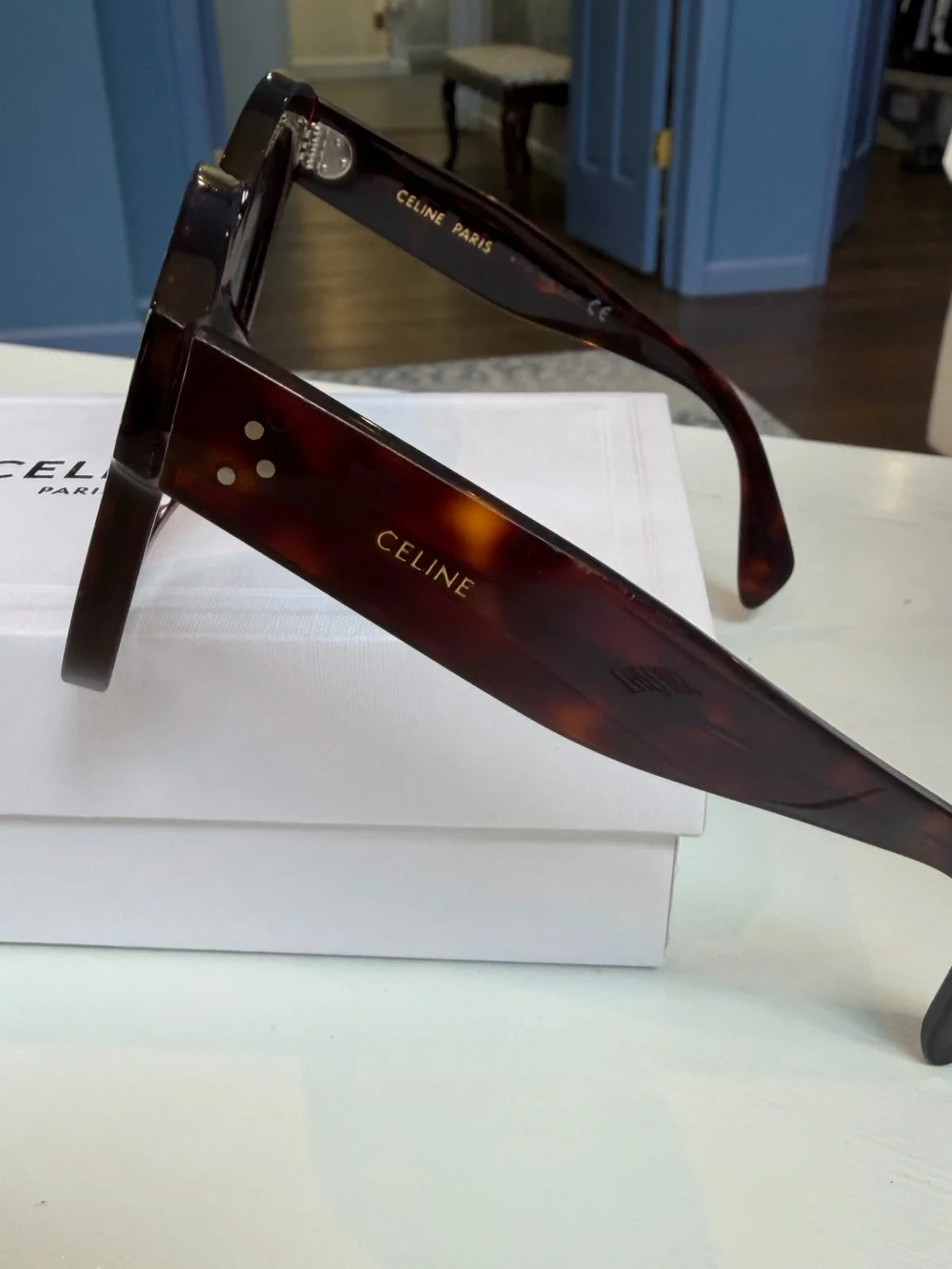 Céline Sunglasses Tortoise Polarized Brown Lenses with Case, Box + Original Tags